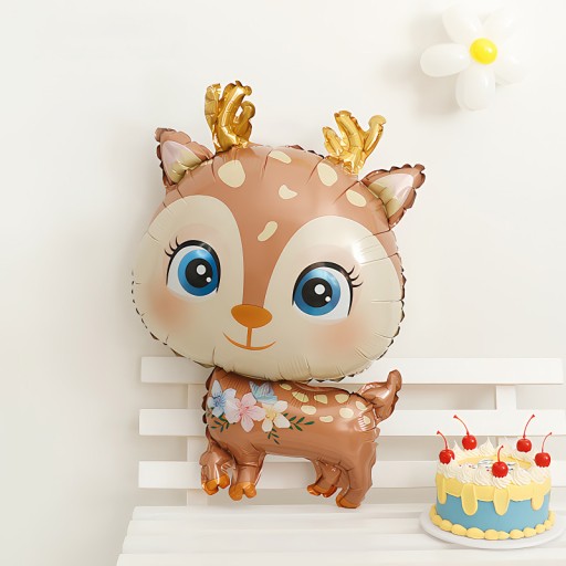 Fóliový balón DEER, hnedý, veľký