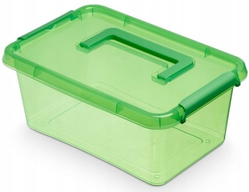 BOX ORGANIZÁTOR NÁDOBA S DRŽADLOM 4,5 l zelená