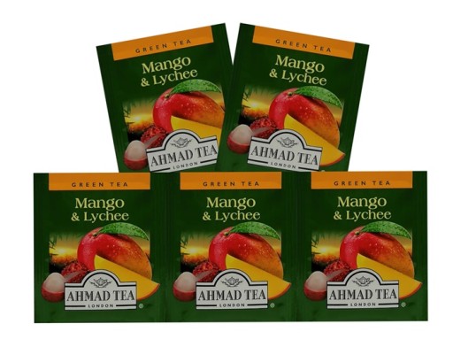 Mango Lychee Ahmad Green Tea, sada 5 obálok