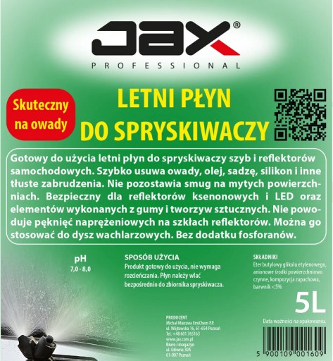 OSTREKOVACIA KVAPALINA ÚČINNÁ NA HMYZ LETNÁ JAX 5L