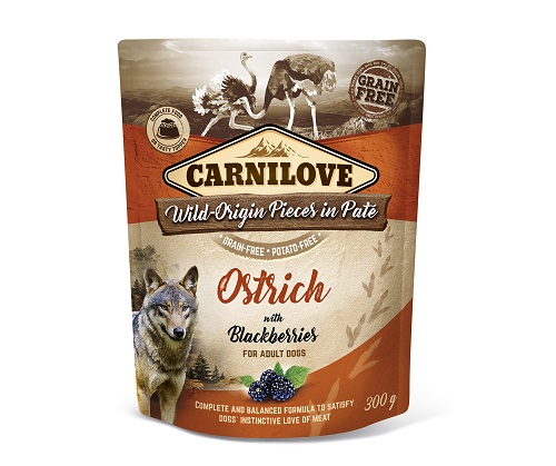 CARNILOVE VAŠIČKA PRE PSA KRMIVO so pštrosom a černicami 300g