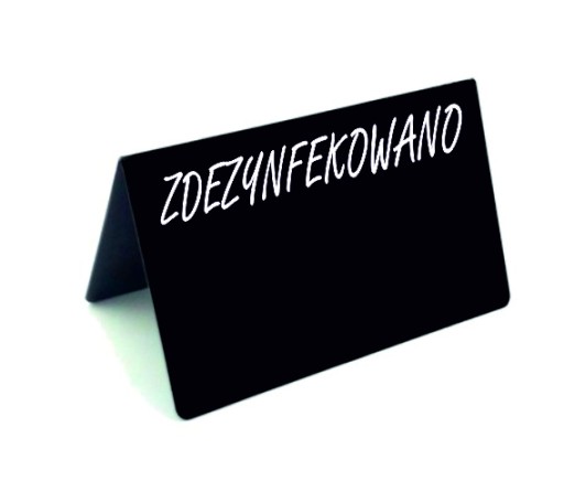 Kriedová tabuľa s potlačou DEZINFEKOVANÁ - 1 ks.