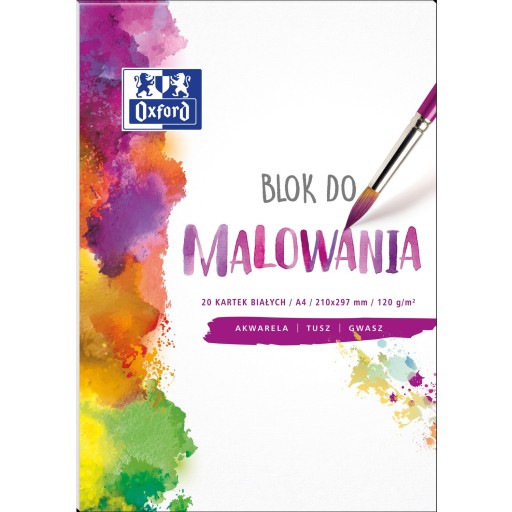 A4 biely 20k Oxford kresliaci blok na maľovanie