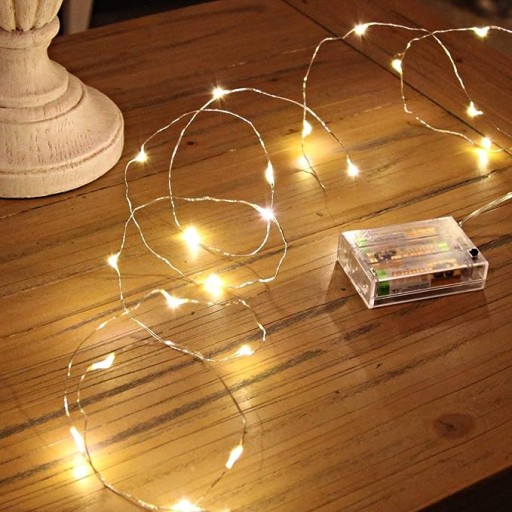 LED String Light 5M 50 LED Drôtové osvetlenie Teplá biela dekorácia