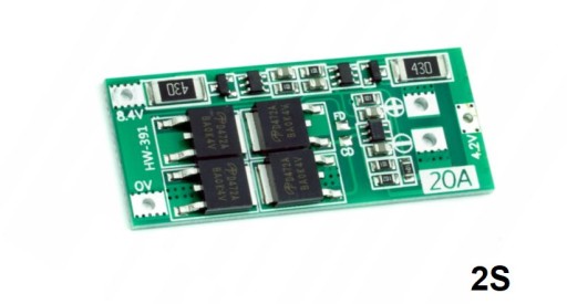 BMS Balanser nabíjačka 2S 20A 8,4V ovládač Li-Ion ovládač pre 18650