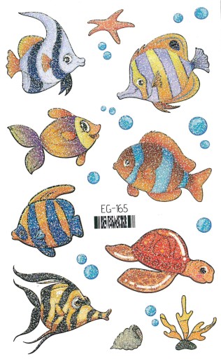 Umývateľné tetovanie pre deti GLITTER FISH EG165