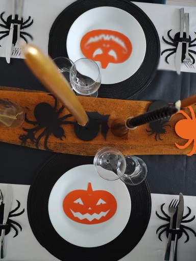 Halloween ozdoby Dekorácie Set nápisy figúrky