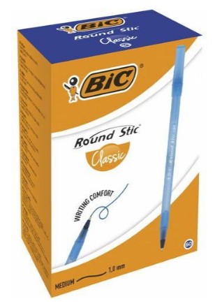 BIC ROUND STIC SIMPLY BLUE BALLPOINT