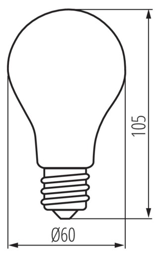LED žiarovka XLED svetelný zdroj BASE E27 A60M 4,5W-NW-M 470lm 4000K