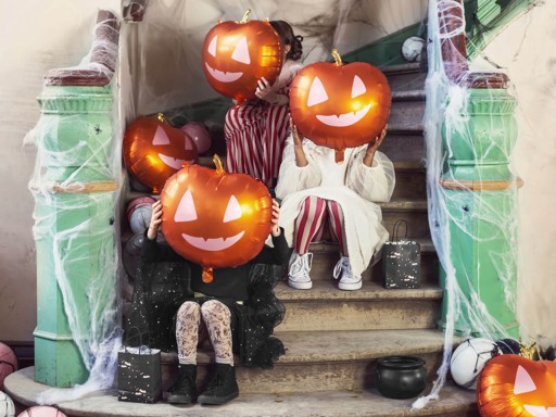 Tekvicový fóliový balón na Halloween 40cm