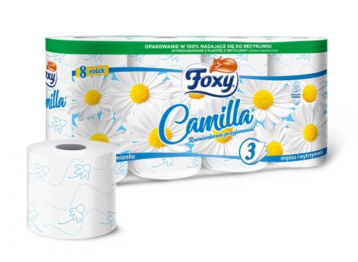 Toaletný papier Camilla Foxy 3w. harmanček 8 roliek