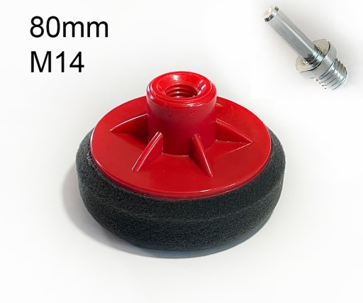 Leštiaci špongia M14 150 x 50mm + stopka ČIERNA