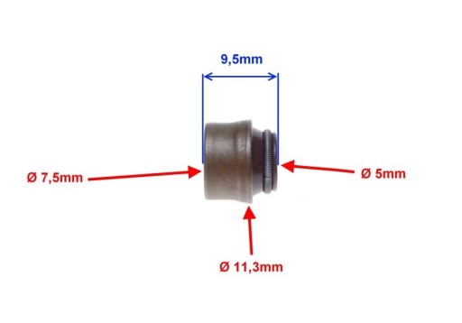 Tesnenie ventilu Gilera Aprilia Derbi Piaggio Vespa 5 mm