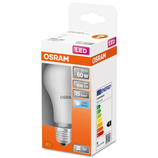 E27 LED žiarovka 8,5W = 60W 4000K Neutrál OSRAM
