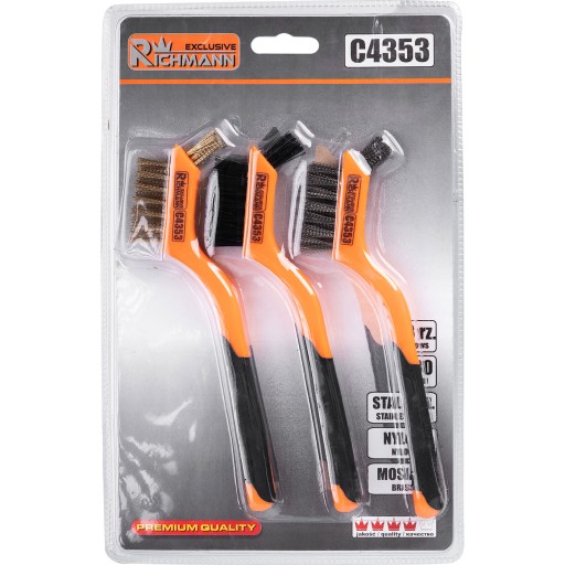 C4353 DRÔTENÉ KEFY 3 KUSY 180MM PLASTOVÉ RÚČKY RICHMANN