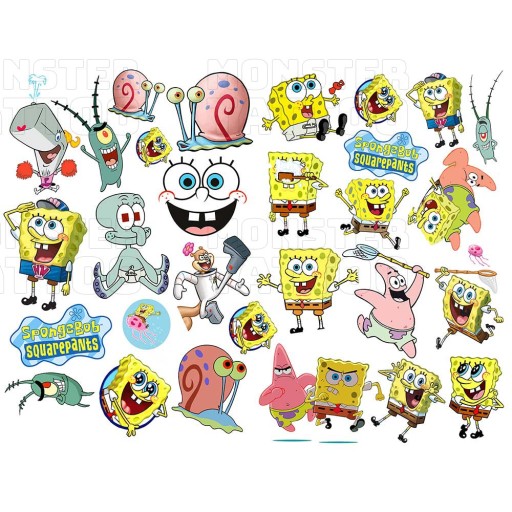 UMÝVAJÚCE DOČASNÉ TETOVANIE PRE DETSKÉ DETSKÉ SPONGEBOB ORIGINÁLNE VZORY