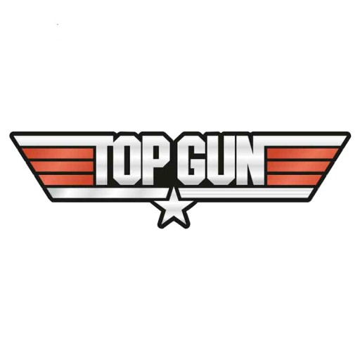 Nálepka TOP GUN na motorkársku prilbu