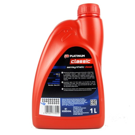 Półsynt Orlen Oil CLASSIC DIESEL SEMISYNTETIC 10W-40 Motorový olej | 1 l