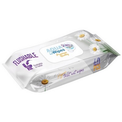 THICK Aqua Wipes Moisturized Toalet Paper 40 ks.