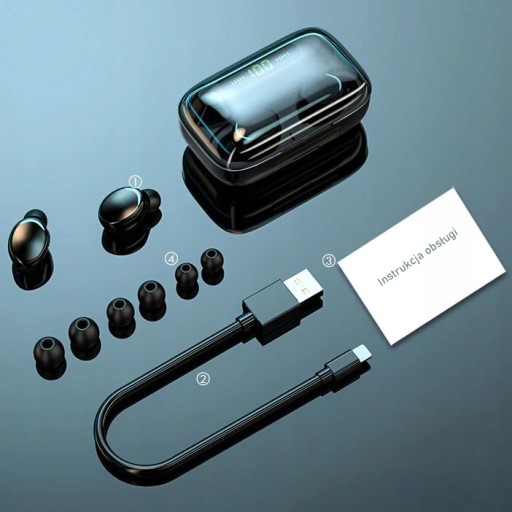 BEZDRÔTOVÉ BLUETOOTH BT 5.1 ŠPORTOVÉ SLÚCHADLÁ TWS F9 POWERBANK