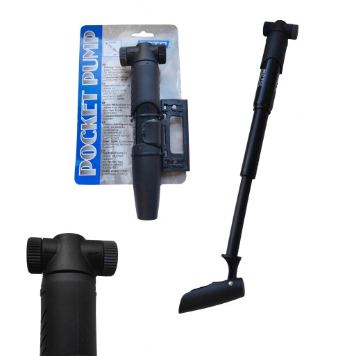 BENTO mini PUMP na bicykel s UPEVNENÍM NA BICYKEL, TELESKOPICKÁ FV DV AV