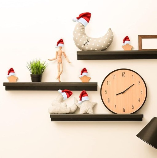 10 kusov dekoračných SANTA ČIAPKOV na fľaše, VIANOČNÁ DEKORÁCIA