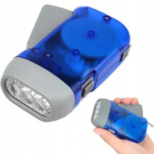 DYNAMO LED 3xLED VRECKÁ TURISTICKÁ KINETICKÁ LAMPA