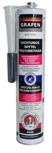 Grafénový strešný tmel, šedé lepidlo POLYURETÁN PU40