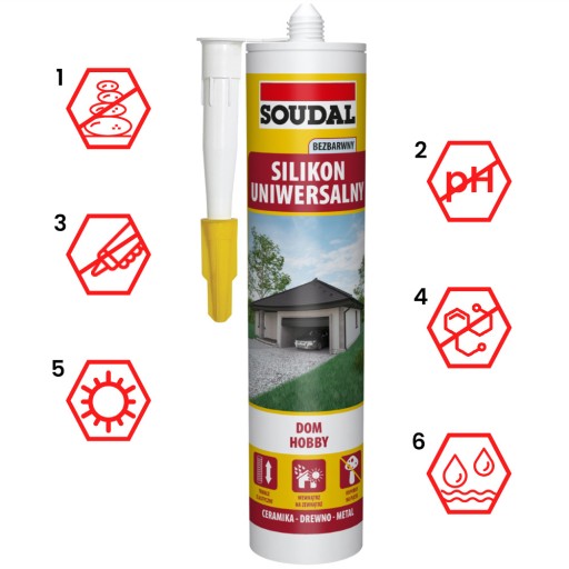 UNIVERZÁLNY ČÍRY SILIKÓN SOUDAL 280 ml