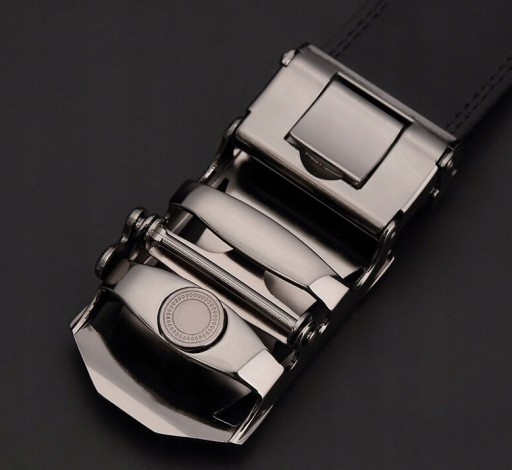 Automatický opasok Elegantná koža Čierna kovová pracka Koža Pánske
