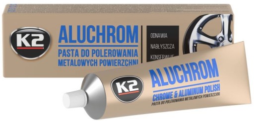 K2 ALUCHROM LEŠTIACA PASTA NA LEŠTENIE HLINÍKOVÝCH KOTOÚČOV + NÁPOJOVÝ APLIKÁTOR