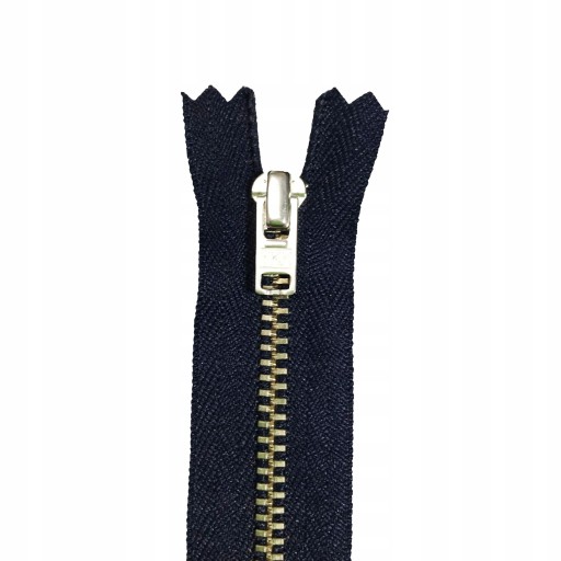 YKK kovový zips 16 cm na tmavomodré nohavice