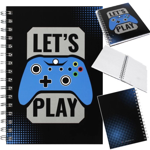 KOŁONOTES DIÁR KARTY LINES ŠPIRÁLOVÝ NOTEBOOK A5 PLAY PAD HRA