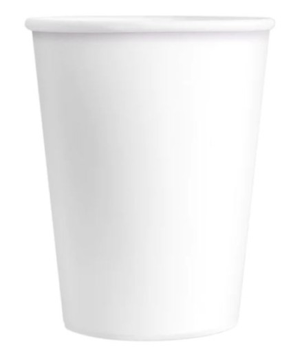 Biele papierové poháre 220 ml, 6 ks, na narodeniny