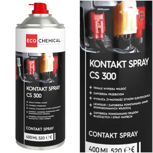 KONTAKT SPREJ NA ÚDRŽBU ELEKTRICKÝCH PRIPOJENÍ A KONTAKTOV CS 300 400 ML