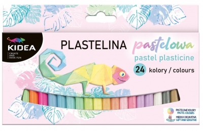 Plastelína 24 pastelových farieb KIDEA