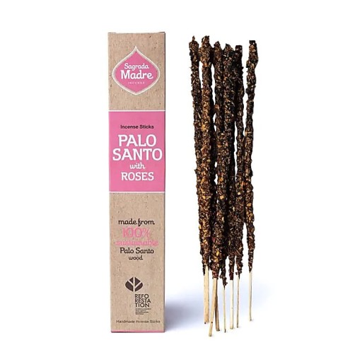 Vonné tyčinky Sagrada Madre - Palo Santo s ružou