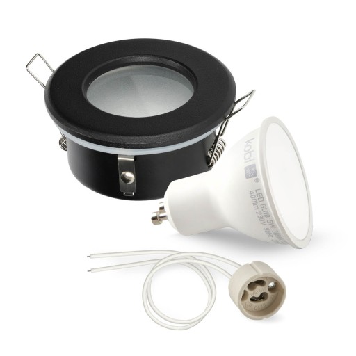 Hermetická halogénová súprava svietidiel LUMO11 + LED GU10 5W, studená biela