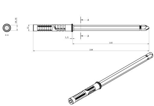Neviditeľná podpera police ramena 10 x L145 mm - 4 ks