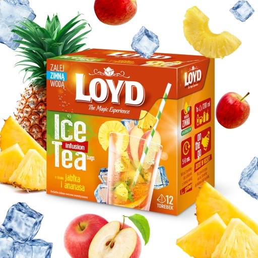 Studený čaj Fruit Express Studený čaj Jablko a ananás 12T LOYD