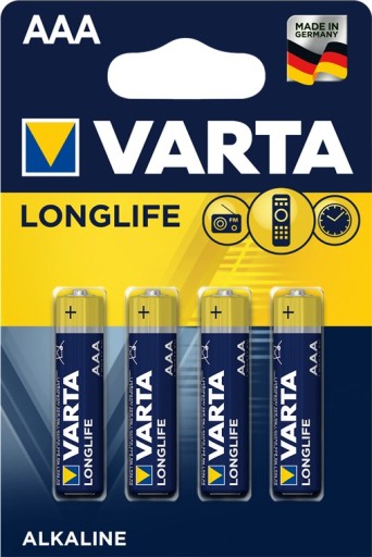 Batérie VARTA Longlife LR03 LR3 R3 AAA 4x 4 kusy