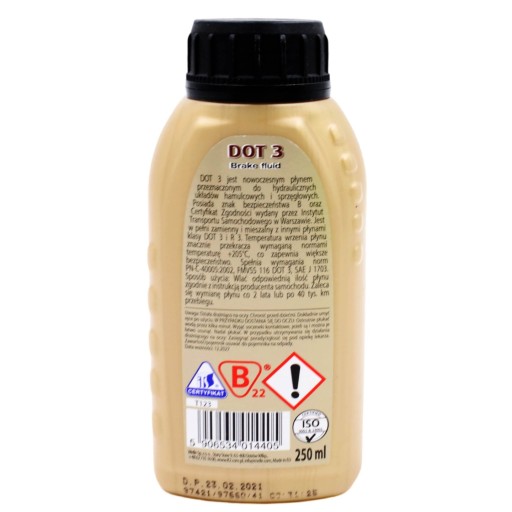 Brzdová kvapalina DOT3 K2 250ml