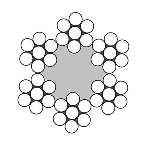 DIN3055 oceľové lano 3mm výplet 6x7 pozinkované - 10m
