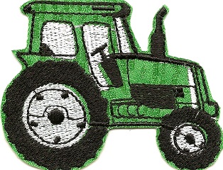 Traktor 2 nášivky na nohavice, mikiny, pár, termo PL nášivka, aplikácia, SM výšivka