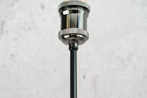 čierna vsuvka M10x1 DIY loft retro lampy 18cm