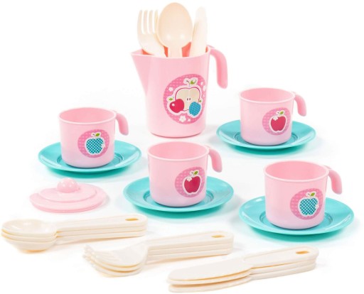 Polesie TEA SET taniere šálky príbory