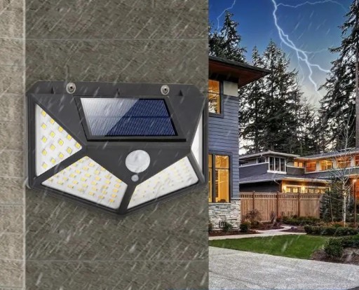 SLNEČNÁ LAMPA SO SNÍMAČOM POHYBU SÚMRAK 100LED