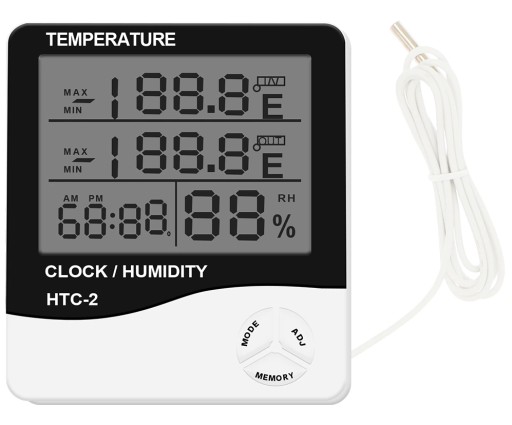DIGITÁLNY TEPLOMER HYGROMETER HODINY METEOSTANICE