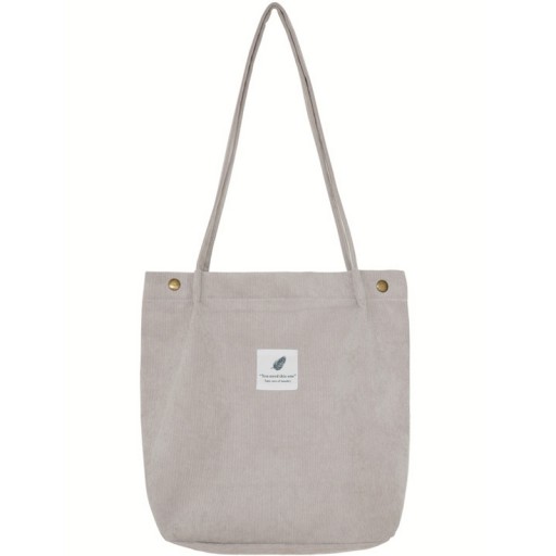 ŠEDÁ manšestrová taška, Capacious Shopper, A4