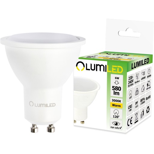Sada halogénového svietidla GLASS + LED GU10 6W